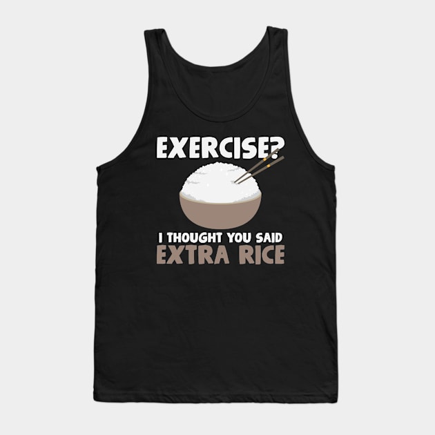 Rice Exercise Workout Tank Top by CreativeGiftShop